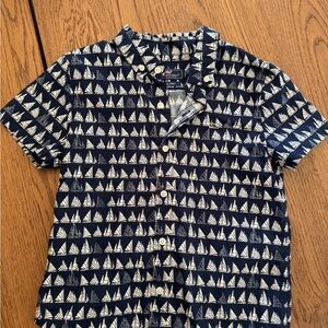 Vineyard Vines Navy Blue Sailboat Kids Shirt